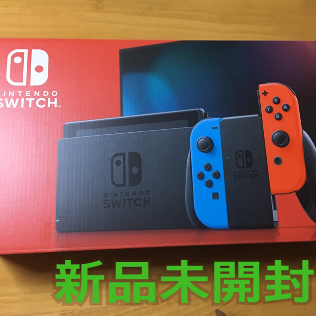 任天堂(ニンテンドウ)のNintendo Switch JOY-CON(L) ネオンブルー/(R) ネオ エンタメ/ホビーのゲームソフト/ゲーム機本体(家庭用ゲーム機本体)の商品写真