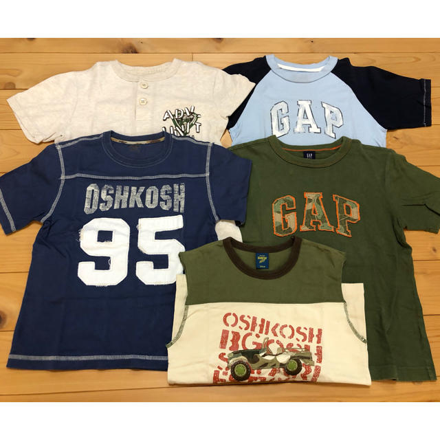 GAP Kids(ギャップキッズ)の5枚ギャップ・オシュコシュ120半袖Tシャツ#まとめ売り キッズ/ベビー/マタニティのキッズ服男の子用(90cm~)(Tシャツ/カットソー)の商品写真