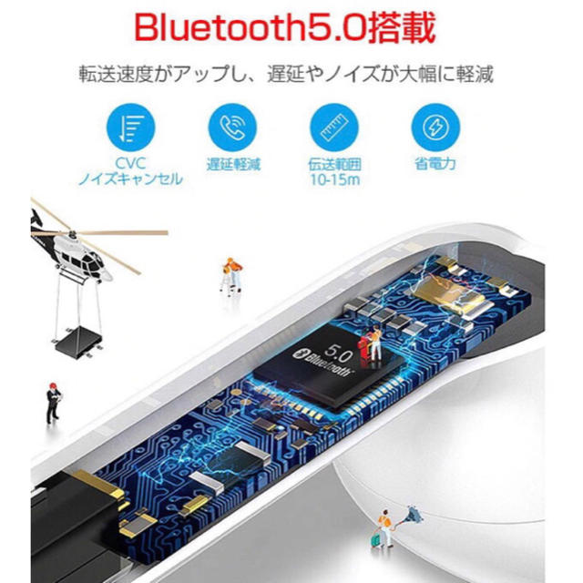 ワイヤレスイヤホン　i7s-tws Bluetooth最新版 スマホ/家電/カメラのオーディオ機器(ヘッドフォン/イヤフォン)の商品写真