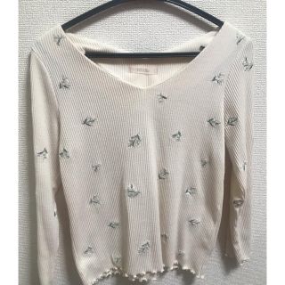 ナイスクラップ(NICE CLAUP)のNICE CLAUP 花柄カットソー(ぴーち様専用)(カットソー(長袖/七分))