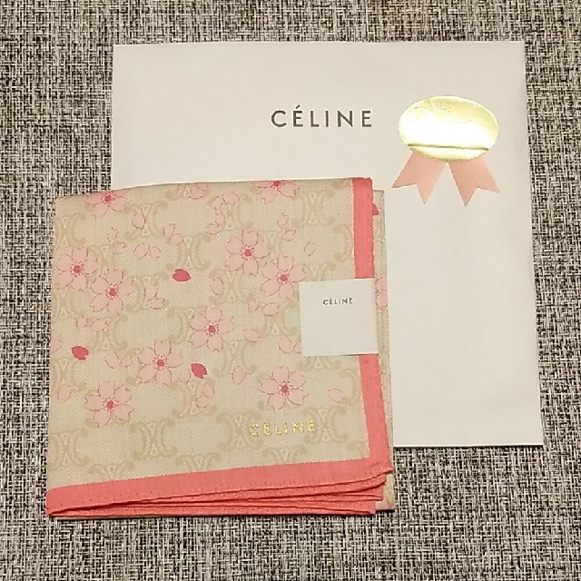 celine(セリーヌ)の【新品未使用】セリーヌ桜ハンカチ🌸CELINE レディースのファッション小物(ハンカチ)の商品写真