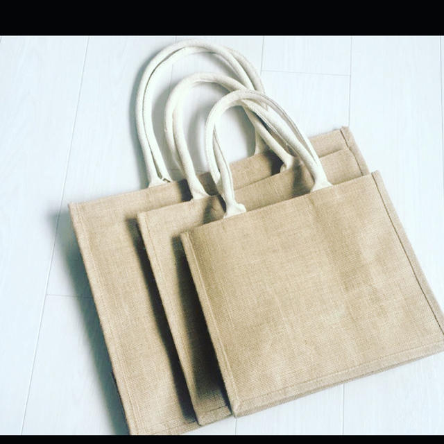 MUJI (無印良品)(ムジルシリョウヒン)のジュートマイバック新品３サイズ レディースのバッグ(エコバッグ)の商品写真