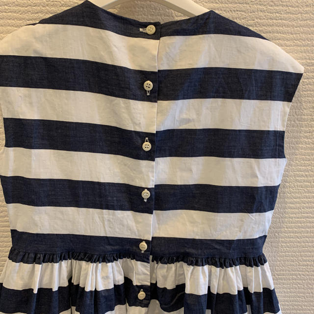 MONNALISA(モナリザ)のil gufo フラワーモチーフリネンワンピース キッズ/ベビー/マタニティのキッズ服女の子用(90cm~)(ワンピース)の商品写真