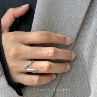 ロンハーマン(Ron Herman)のラスト1点　21/S925 curve ring unisex(リング(指輪))