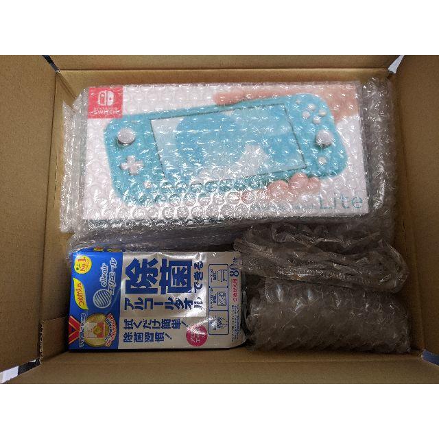 任天堂(ニンテンドウ)の【おまけ付き】Nintendo Switch Lite ターコイズ【新品未開封】 エンタメ/ホビーのゲームソフト/ゲーム機本体(携帯用ゲーム機本体)の商品写真