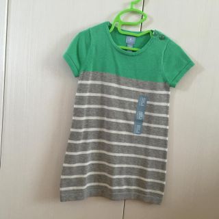 ベビーギャップ(babyGAP)の新品！GAP ボーダーニットワンピ♡(ワンピース)