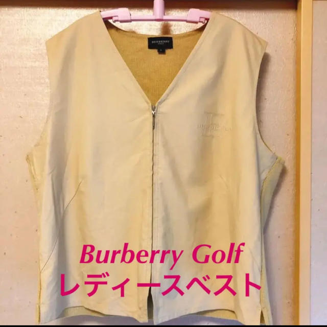 BURBERRY(バーバリー)の☆美品☆バーバリーBURBERRY ゴルフ用レディースベストLサイズ スポーツ/アウトドアのゴルフ(ウエア)の商品写真