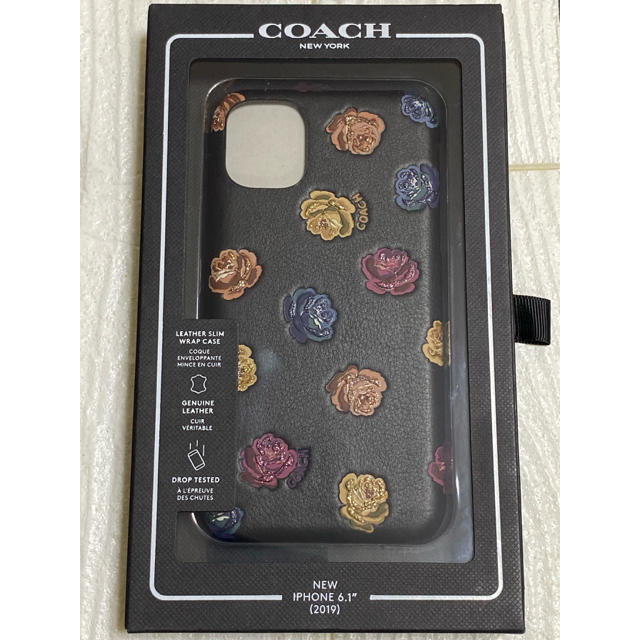 iPhoneケース◆激レア◆日本未入荷【COACH】コーチ iPhone11 黒 ブラック 花柄