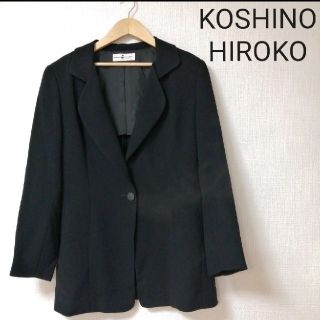 ヒロココシノ(HIROKO KOSHINO)の【美品】コシノヒロコ　テーラードジャケット　ブラック　フリーサイズ(テーラードジャケット)