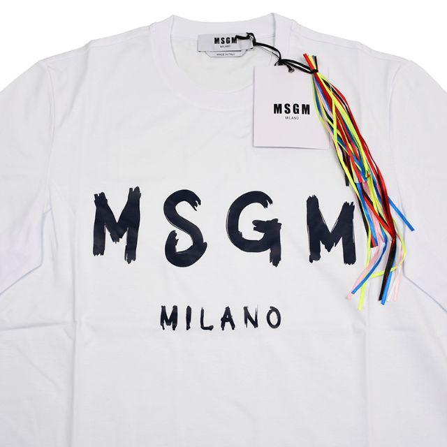 MSGM(エムエスジイエム)のMSGM エムエスジーエム ロゴホワイト半袖Tシャツ M メンズのトップス(Tシャツ/カットソー(半袖/袖なし))の商品写真