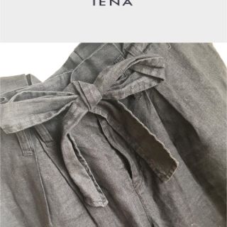 スローブイエナ(SLOBE IENA)の美品！IENAリネンパンツ(カジュアルパンツ)