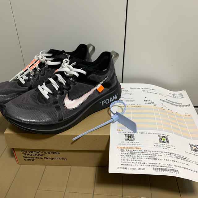 Nike OFF WHITE ZOOM FLY the ten 28cm