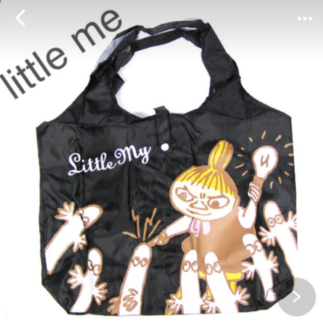 Little Me(リトルミー)の【ムーミン】くるくる＊ショッピングバック（リトルミイ　ブラック) レディースのバッグ(エコバッグ)の商品写真