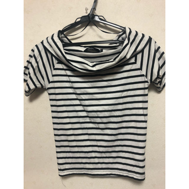 Old Navy(オールドネイビー)の夏服2点セット　ボーダーTシャツ＋オーバーオール レディースのトップス(Tシャツ(半袖/袖なし))の商品写真