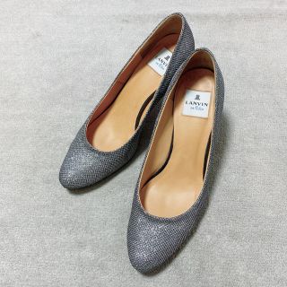 ランバンオンブルー(LANVIN en Bleu)の【LANVIN en Blue】ラメ パンプス 25.5cm(ハイヒール/パンプス)