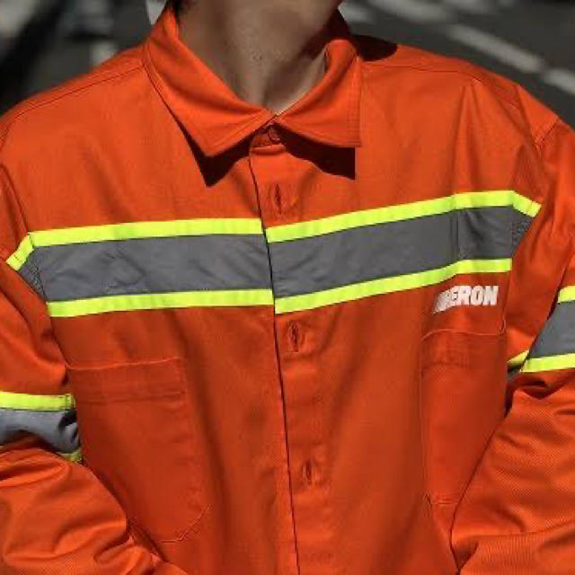 heron preston reflective shirts L 美品