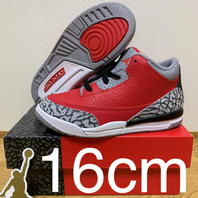 エアジョーダン3 TD UNITE レッドセメント airjordan3 16㎝