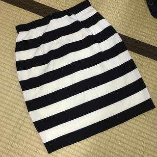 ヴィス(ViS)の美品♡ボーダータイトスカート(ひざ丈スカート)