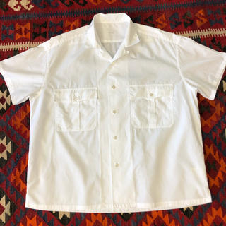 コモリ(COMOLI)の美品 ポータークラシック ケルアックシャツ 白 Ｍ オープンカラー(シャツ)