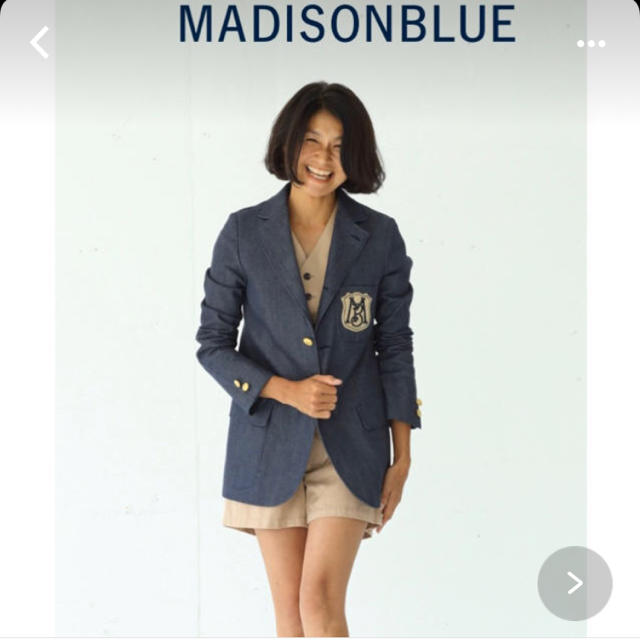 MADISONBLUE(マディソンブルー)の本日限り!MADISON BLUE シングルブレザーデニムジャケット レディースのジャケット/アウター(テーラードジャケット)の商品写真