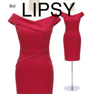 リプシー(Lipsy)の新品　リプシー　タイト　ワンピース　赤　ドレス　セクシー　ボディコン　レッド(ひざ丈ワンピース)
