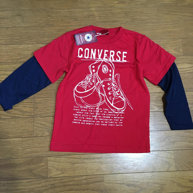 CONVERSE(コンバース)の新品未使用　重ね着風長袖Tシャツ　コンバース　130 男の子　キッズ キッズ/ベビー/マタニティのキッズ服男の子用(90cm~)(Tシャツ/カットソー)の商品写真