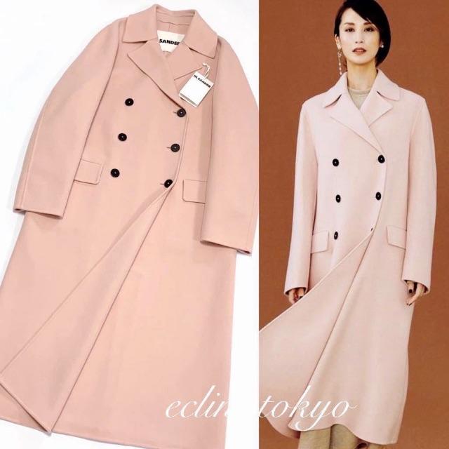 Jil Sander(ジルサンダー)の2019 ジルサンダー ダブルフェイス カシミヤ100% マキシコートE1980 レディースのジャケット/アウター(ロングコート)の商品写真