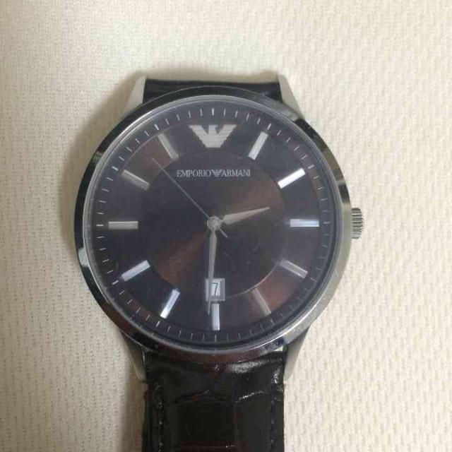 Emporio Armani(エンポリオアルマーニ)のエンポリオアルマーニ 腕時計 メンズの時計(レザーベルト)の商品写真
