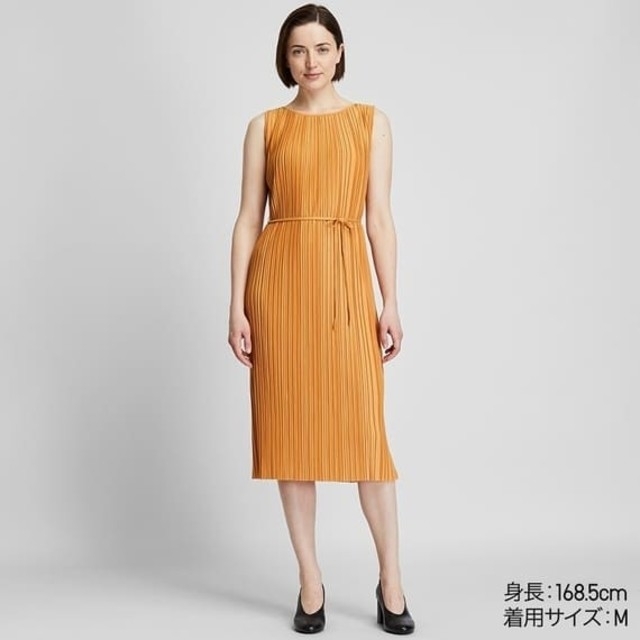 UNIQLO(ユニクロ)の[同梱値引有り]未開封Uniqloプリーツワンピース ノースリーブ レディースのワンピース(ひざ丈ワンピース)の商品写真