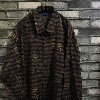 古着　総柄　柄シャツ　レトロ　VILLAGE MAN サイズXL(シャツ)