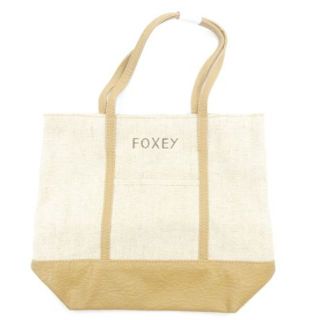 フォクシー(FOXEY)のFOXEY レアノベルティ　キャンバス×レザー仕様　トートバッグ(トートバッグ)