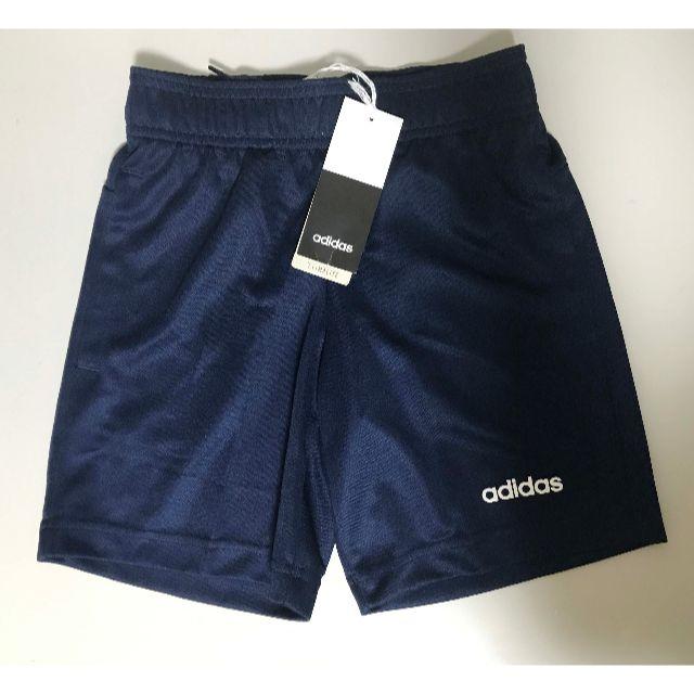 adidas(アディダス)の新品 ★ 130 アディダス ユース ショートパンツ リニア ロゴ ネイビー キッズ/ベビー/マタニティのキッズ服男の子用(90cm~)(パンツ/スパッツ)の商品写真