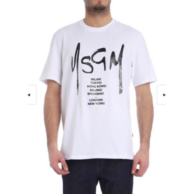 MSGM(エムエスジイエム)のMSGM 白　Tシャツ メンズのトップス(Tシャツ/カットソー(半袖/袖なし))の商品写真
