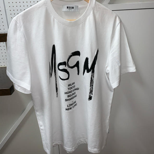 MSGM(エムエスジイエム)のMSGM 白　Tシャツ メンズのトップス(Tシャツ/カットソー(半袖/袖なし))の商品写真