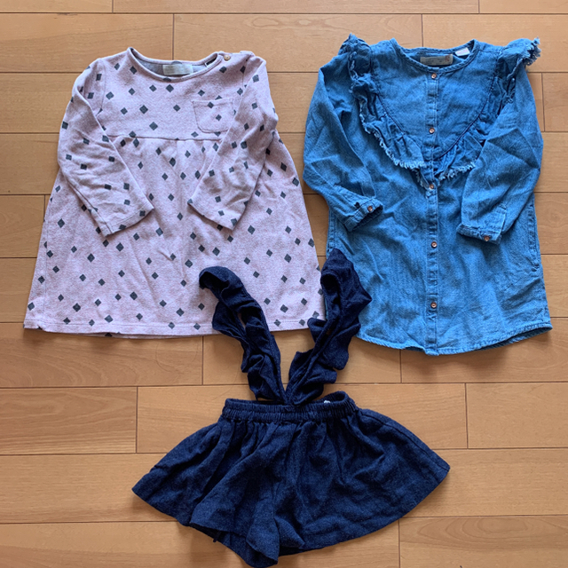 ZARA KIDS(ザラキッズ)のZARA ザラ　ワンピース  三点セット　104cm キッズ/ベビー/マタニティのキッズ服女の子用(90cm~)(ワンピース)の商品写真