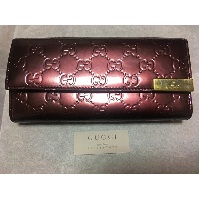 Gucci(グッチ)の美品☆GUCCI 長財布　紫　レディース メンズのファッション小物(長財布)の商品写真