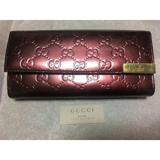 グッチ(Gucci)の美品☆GUCCI 長財布　紫　レディース(長財布)