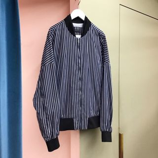 カルバンクライン(Calvin Klein)のdouble collar striped blouson(ブルゾン)