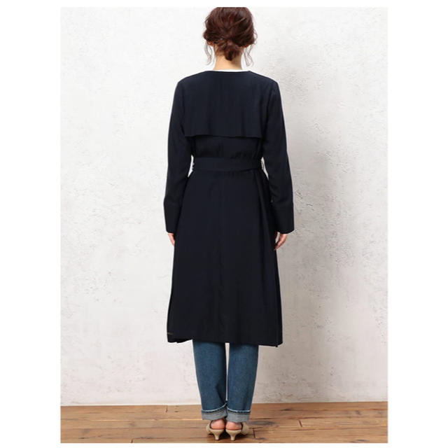 UNITED ARROWS green label relaxing(ユナイテッドアローズグリーンレーベルリラクシング)のガウンテロンチコート♡ NAVY ♡ARROWS レディースのジャケット/アウター(スプリングコート)の商品写真