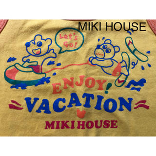 ミキハウス(mikihouse)のMIKI HOUSE ミキハウス タンクトップ 80 黄色 クマ(タンクトップ/キャミソール)