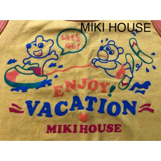 ミキハウス(mikihouse)のMIKI HOUSE ミキハウス タンクトップ 80 黄色 クマ(タンクトップ/キャミソール)