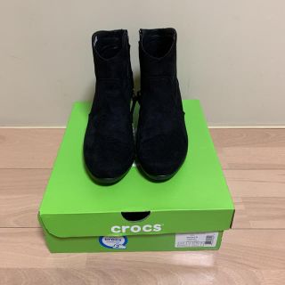 クロックス(crocs)の黒ショートブーツ未使用品(ブーツ)