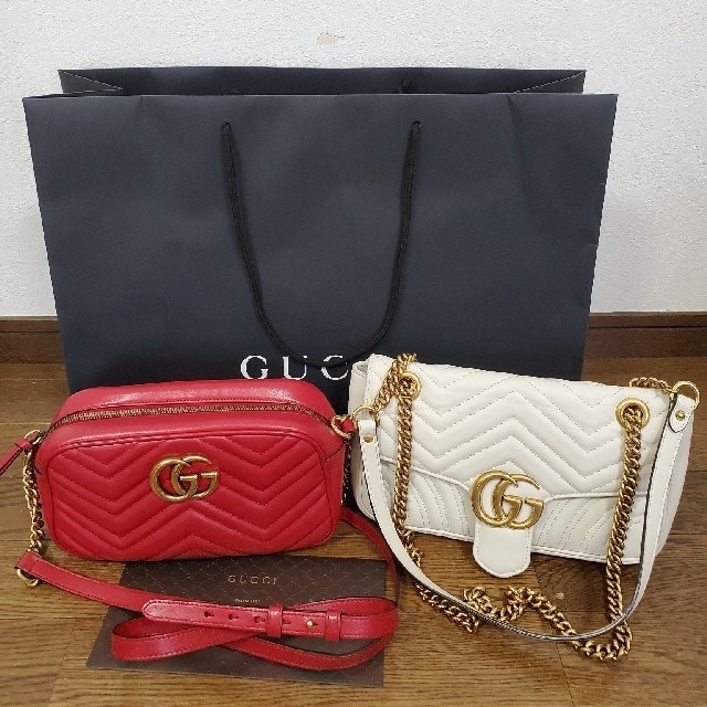 Gucci(グッチ)のGUCCI　マーモントショルダーバッグ　赤　追加画像2 レディースのバッグ(ショルダーバッグ)の商品写真