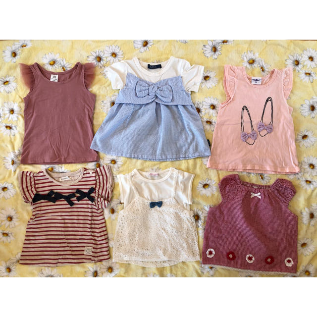 mikihouse(ミキハウス)の女の子まとめ売り　９０  夏物 キッズ/ベビー/マタニティのキッズ服女の子用(90cm~)(Tシャツ/カットソー)の商品写真