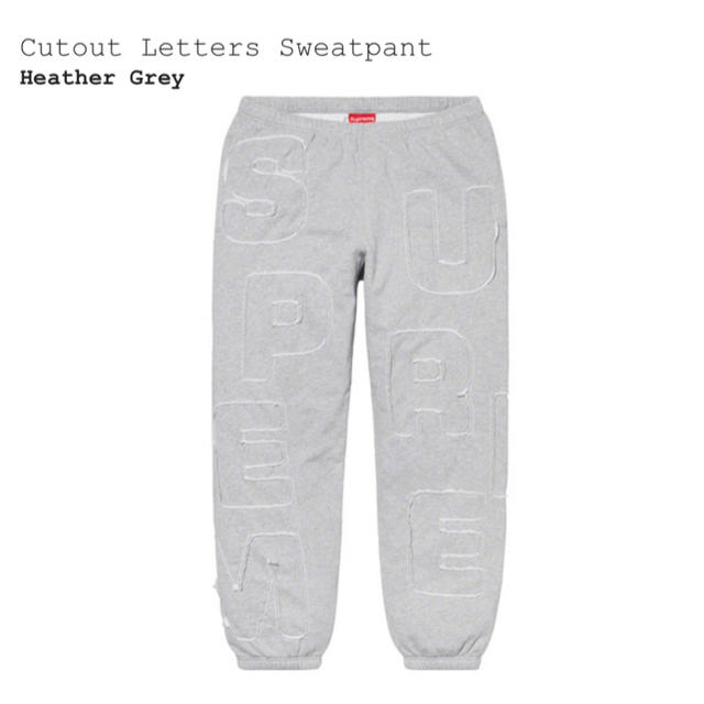 20SS Supreme Cutout Letters Sweatpant