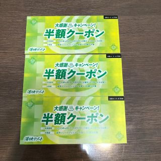 半額クーポン3枚　湯快リゾート(宿泊券)