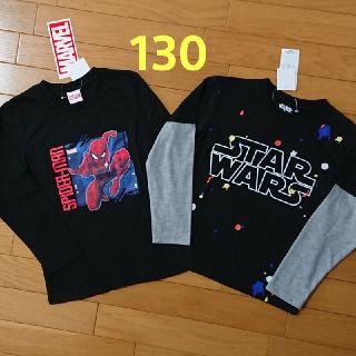 マーベル(MARVEL)の新品☆130cm スパイダーマン スターウォーズ ロンT シャツ 2枚(Tシャツ/カットソー)