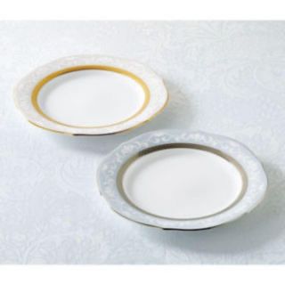 ノリタケ(Noritake)のノリタケ ハンプシャーゴールド&プラチナ 23cmアクセントプレート　ペア(食器)