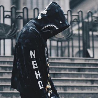 A BATHING APE - ネイバーフッド ベイプ コラボシャークパーカー s
