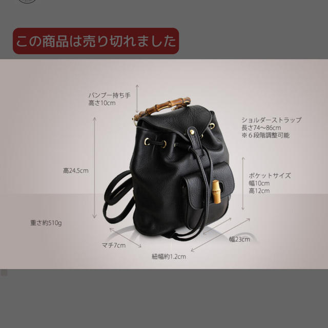 本革　ヘイニ　ミニリュック    バンブー　hayni レディースのバッグ(リュック/バックパック)の商品写真